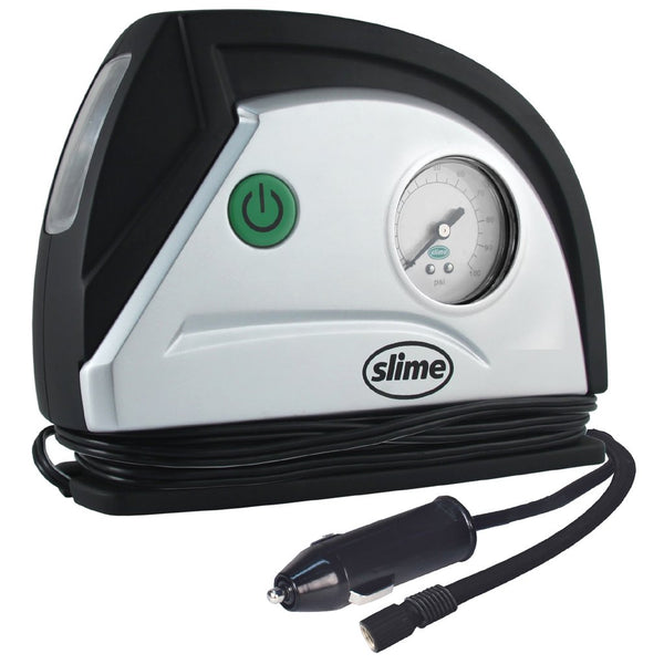 Slime 40050 Gen2 Standard Tire Inflator with Gauge & LED Light, 12V, 8-Minutes