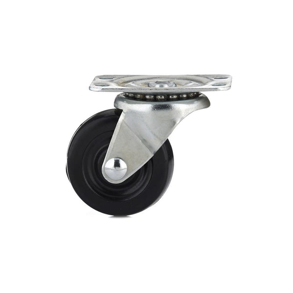 Richelieu F25082 General-Duty Rubber Wheel Swivel Plate Caster, 90 Lb, 2"
