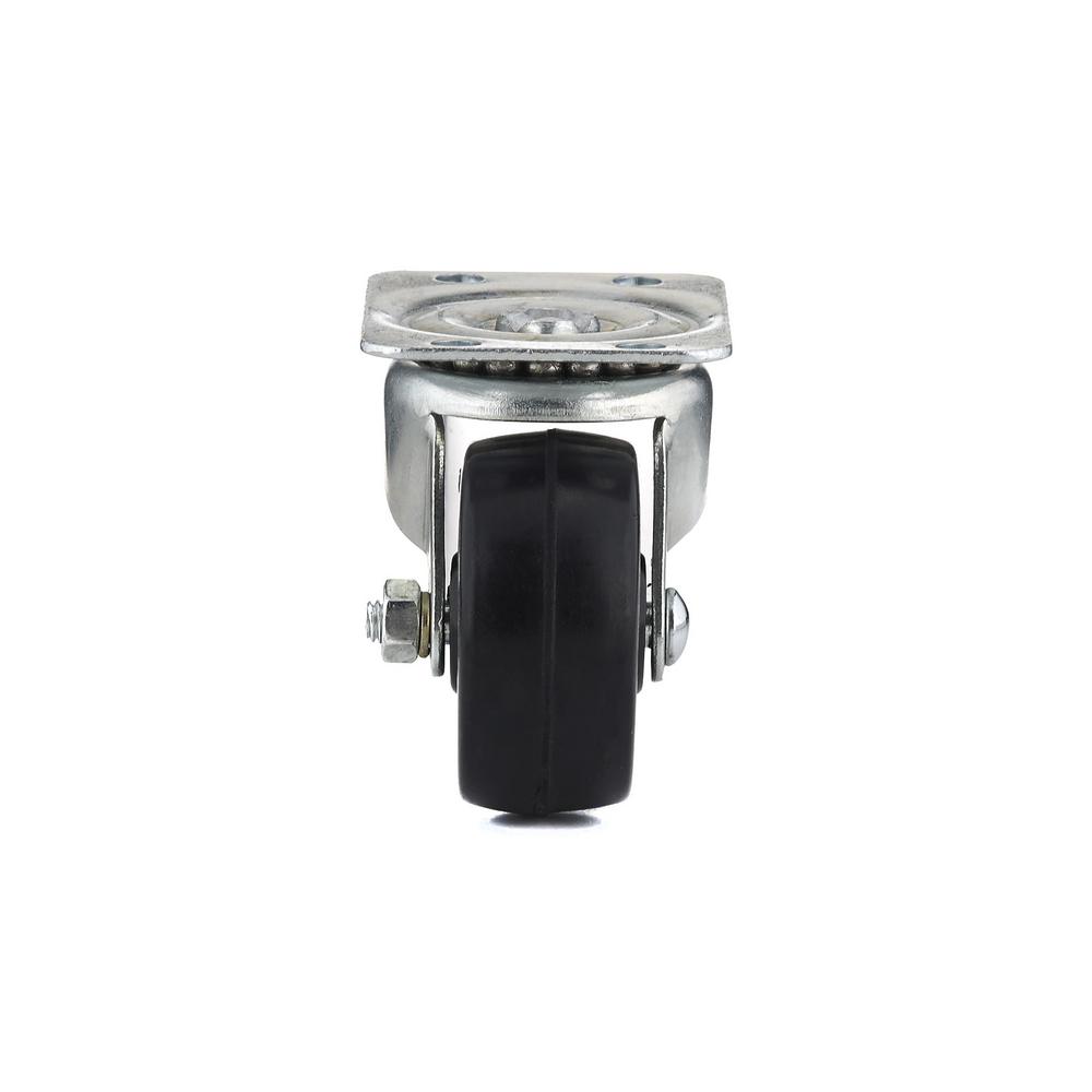 Richelieu F25082 General-Duty Rubber Wheel Swivel Plate Caster, 90 Lb, 2"