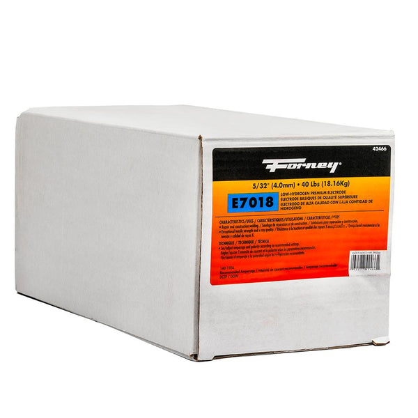 Forney 42466 Mild Steel Low-Hydrogen Welding Electrode, 5/32", 40 Lb, 100-140A