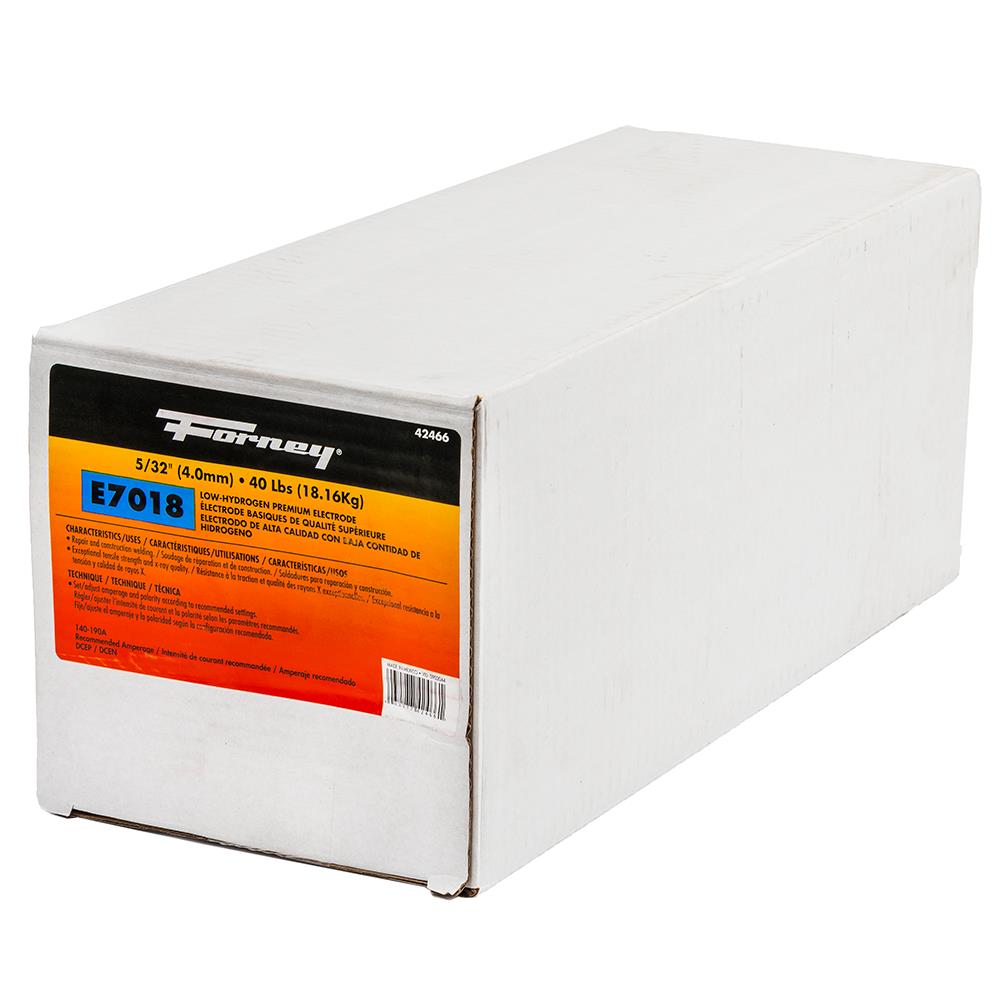 Forney 42466 Mild Steel Low-Hydrogen Welding Electrode, 5/32", 40 Lb, 100-140A