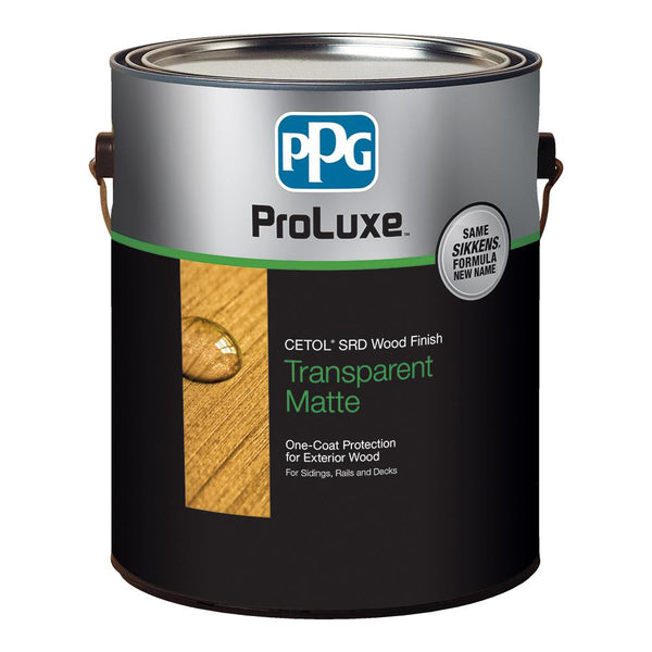 PPG SIK240-077/01 ProLuxe Cetol SRD Transparent Matte Wood Finish, Cedar, Gal