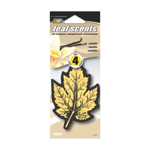 Auto Expressions NOR23-4P Leaf Scent Air Fresheners, Vanilla, 4-Count