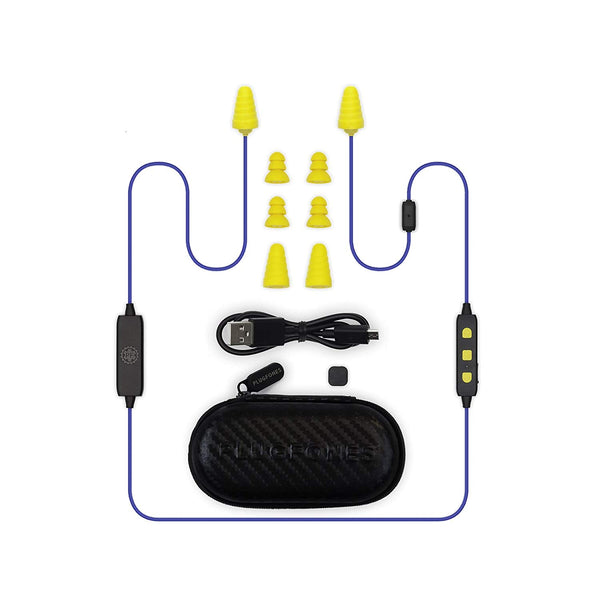 Plugfones PL-UY Liberate 2.0 Wireless Bluetooth Earphone, Blue/Yellow