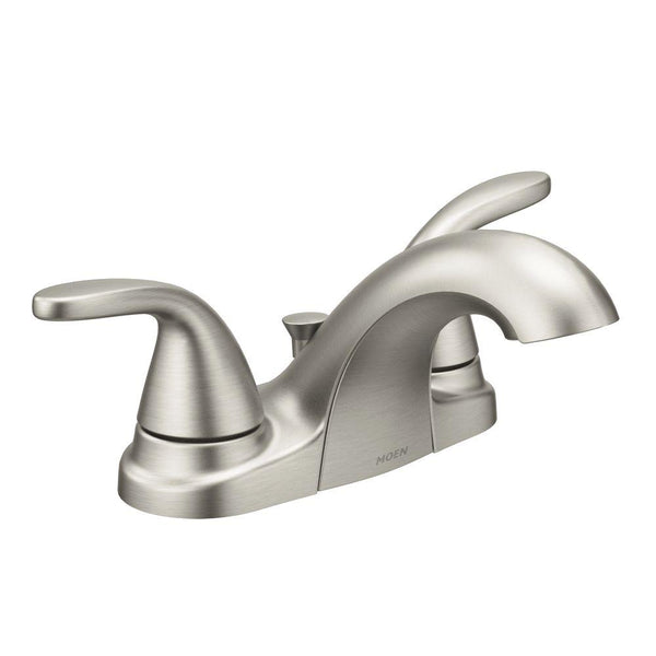 Moen 84603SRN Adler Two-Handle Low-Arc Bathroom Faucet, Brushed Nickel