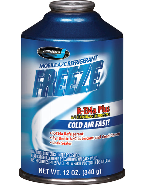 Johnsen's 6400 R-134A A/C Refrigerant Freeze & A/C Performance Boosters, 12 Oz