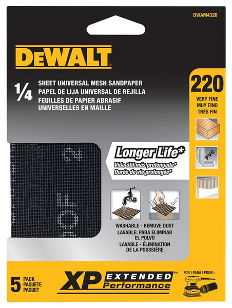Dewalt DWAM4326 Mesh Sheet Sandpaper, Silicon Carbide, 220 Grit