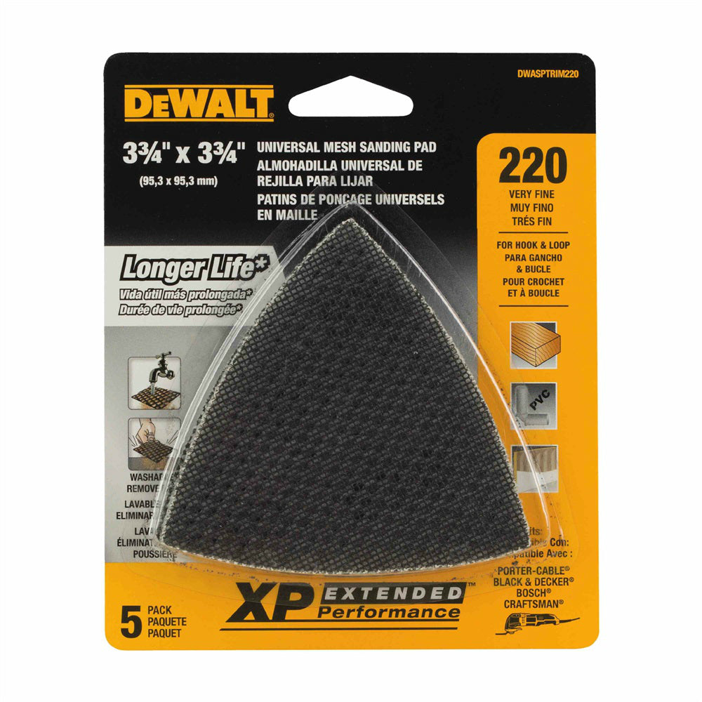 DeWalt DWASPTRIM220 Mesh Oscillating Triangle Sandpaper, 220 Grit