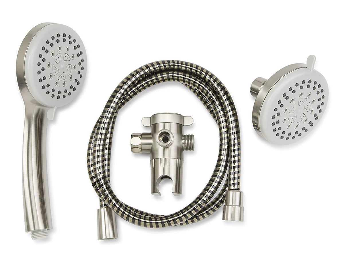 Keeney K751BN Stylewise 3-Function 3-Way Shower Head Kit, Brushed Nickel,1.8 GPM