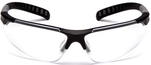 Pyramex SBG1011DTM-TV Clear Anti-Fog Lens with Black/Gray Temples Safety Glasses