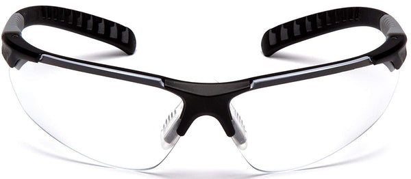 Pyramex SBG1011DTM-TV Clear Anti-Fog Lens with Black/Gray Temples Safety Glasses