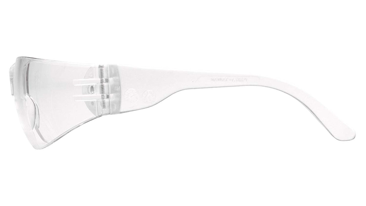 Pyramex S4110S4PK-TV General Purpose Frameless Safety Glasses, Clear, 4-Pack