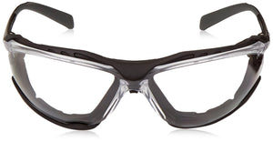 Pyramex SB9310ST-TV Foam Lined Safety Glasses, Clear Lens with Black Frame