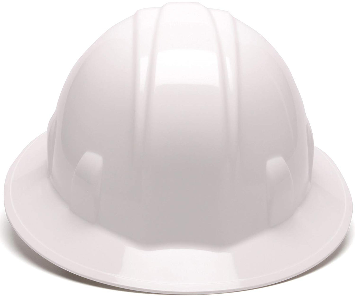 Pyramex HP24110-TV Full Brim 4-Point Ratchet Suspension Hard Hat, White