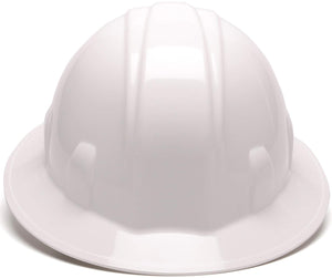 Pyramex HP24110-TV Full Brim 4-Point Ratchet Suspension Hard Hat, White