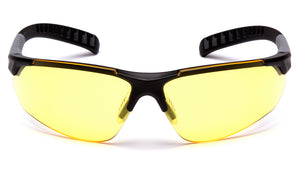 Pyramex SBG10130DTM-TV Amber Lens with Black/Gray Temples Safety Glasses