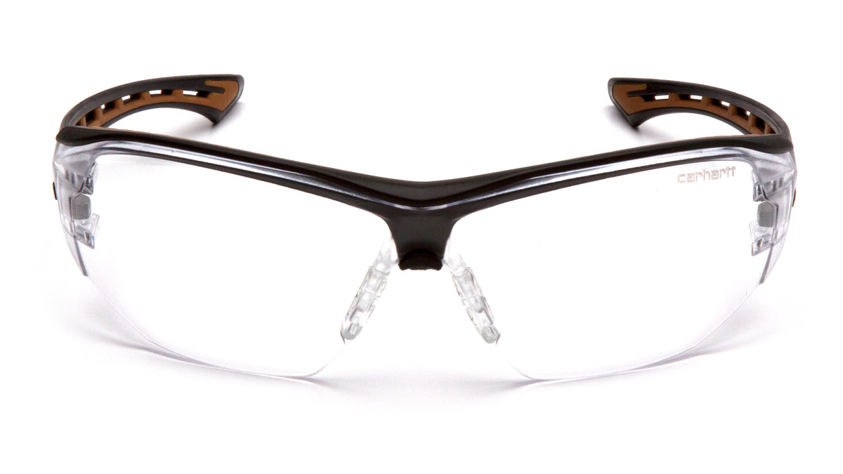 Carhartt CHB810ST Easley Clear Anti-Fog Lens Safety Glasses with Black/Tan Frame