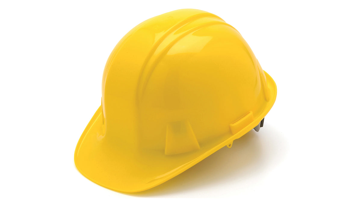 Pyramex HP14130-TV Cap Style 4-Point Ratchet Suspension Hard Hat, Yellow
