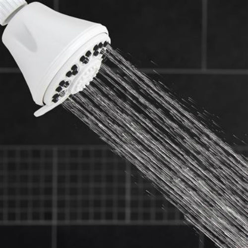 Waterpik ETC-411E EcoFlow Fixed-Mount Shower Head, 4 Settings, 1.8 GPM, White