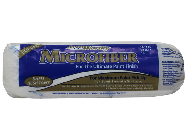 ArroWorthy 9MFR4 Microfiber Paint Roller Cover, 9/16" Nap x 9"