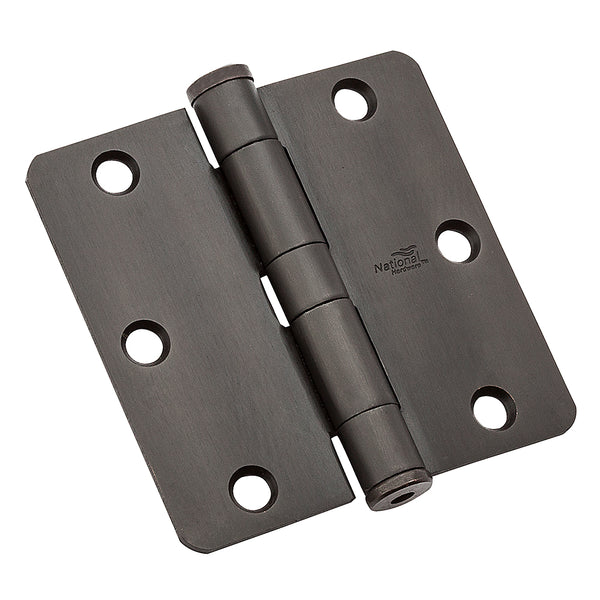 National Hardware N236-138 6 Holes Standard Weight Template Hinge, Oil Rubbed Bronze