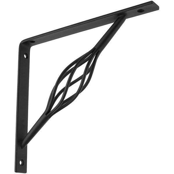 National Hardware N236-222 773BC Ornamental Shelf Bracket, Black