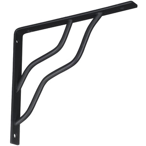 National Hardware N236-224 Ornamental Shelf Bracket, Black