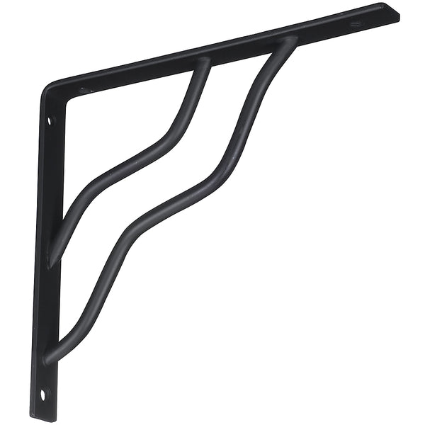 National Hardware N236-224 Ornamental Shelf Bracket, Black