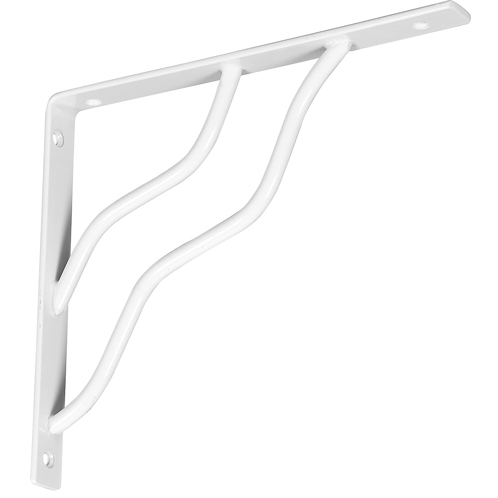 National Hardware N236-230 Ornamental Shelf Bracket, White