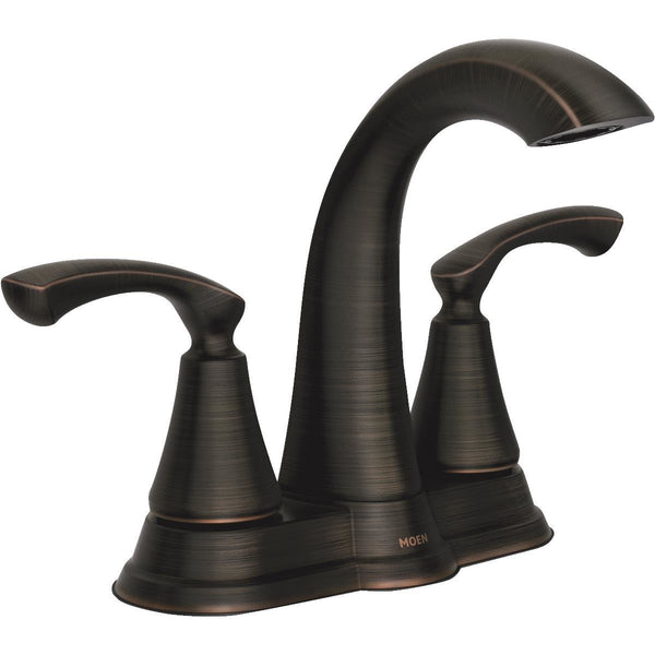 Moen WS84876BRB Tiffin 2-Handle High Arc Bathroom Faucet, Mediterranean Bronze