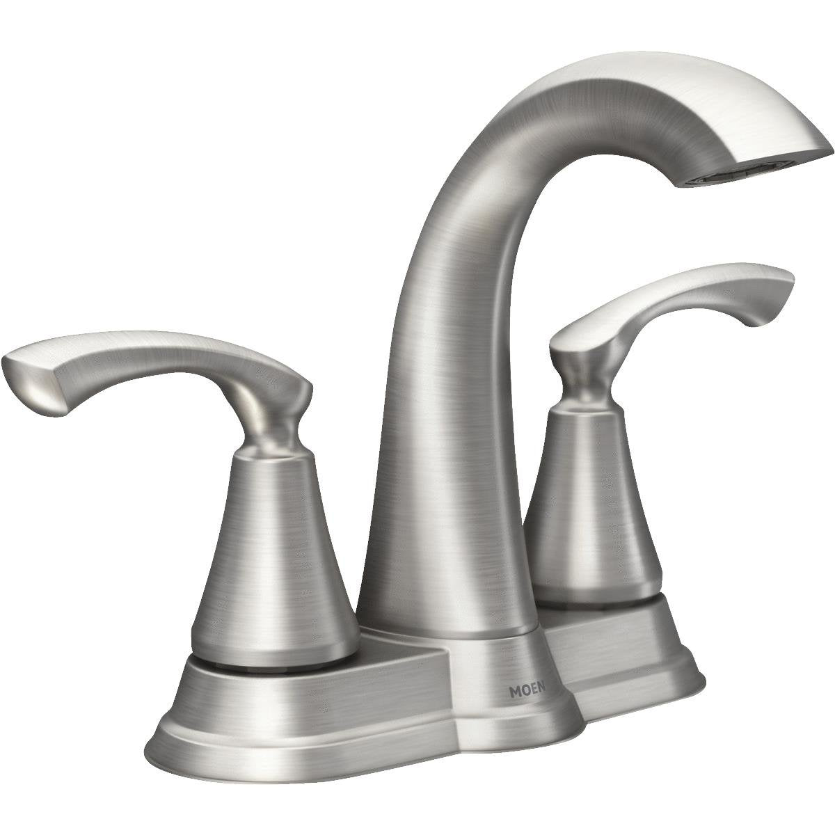 Moen WS84876SRN Tiffin Two-Handle High Arc Bathroom Faucet, Brushed Nickel