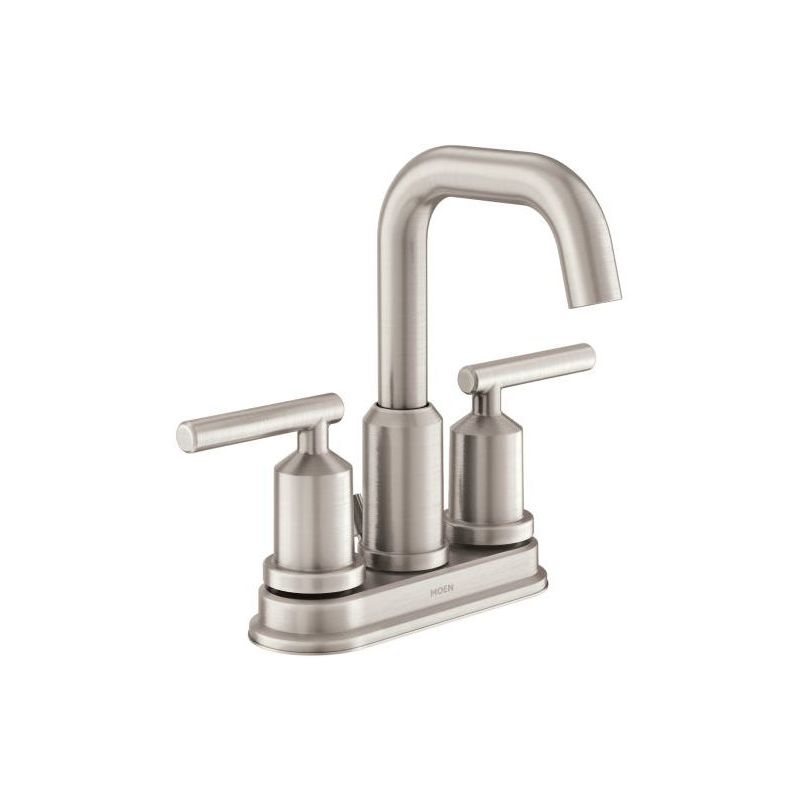 Moen WS84228SRN Gibson Two-Handle High Arc Bathroom Faucet, Brushed Nickel