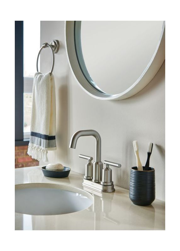 Moen WS84228SRN Gibson Two-Handle High Arc Bathroom Faucet, Brushed Nickel