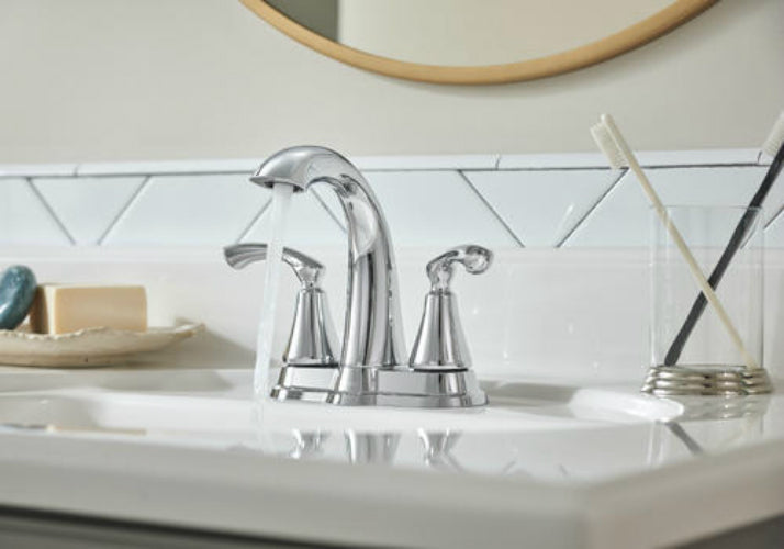 Moen WS84876 Tiffin Two-Handle High Arc Bathroom Faucet, Chrome