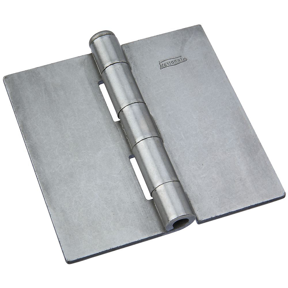 National Hardware N147-827 Removable Pin Surface Hinge, Plain Steel, 4"