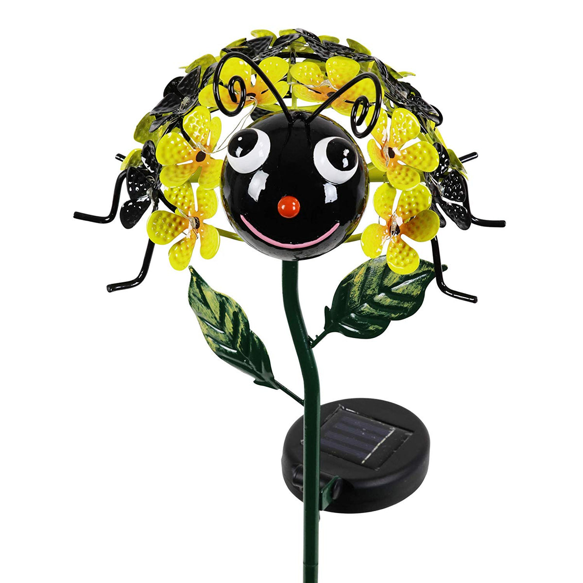 Four Seasons 05708 Bumble Bee & Lady Bug with Flower LED Garden Stake