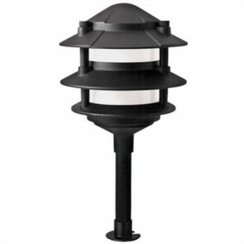 Four Seasons Courtyard TV40375 Cast-Aluminum 3-Tier LED Path Light, Black, 2.2W