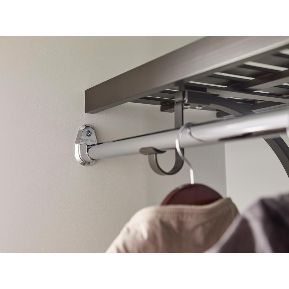 ClosetMaid 141300 Premium Wood Shelving Hang Rod Pole Cup, Chrome