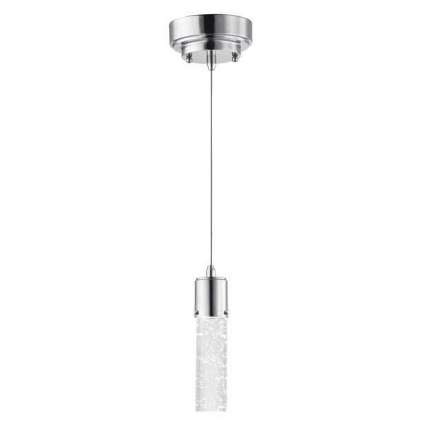 Westinghouse 63079 Cava Dimmable LED Mini Pendant with Bubble Glass, Chrome
