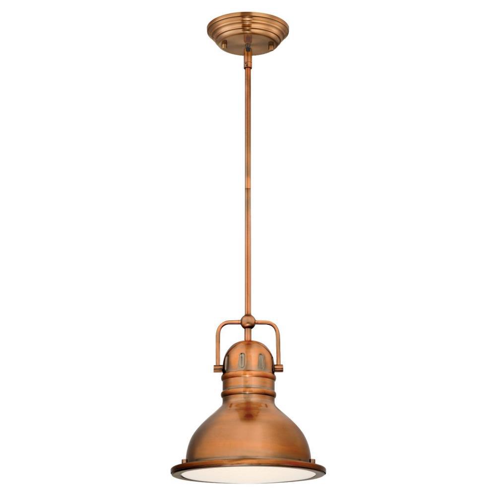 Westinghouse 63084 Boswell One-Light LED Mini Pendant, Washed Copper