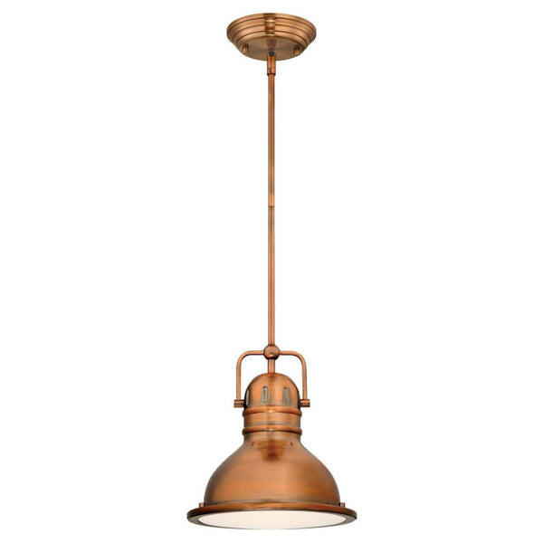Westinghouse 63084A Boswell One-Light LED Mini Pendant, Washed Copper