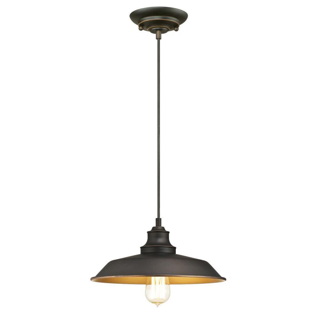 Westinghouse 63447 Iron Hill One-Light Indoor Pendant, Oil Rubbed Bronze