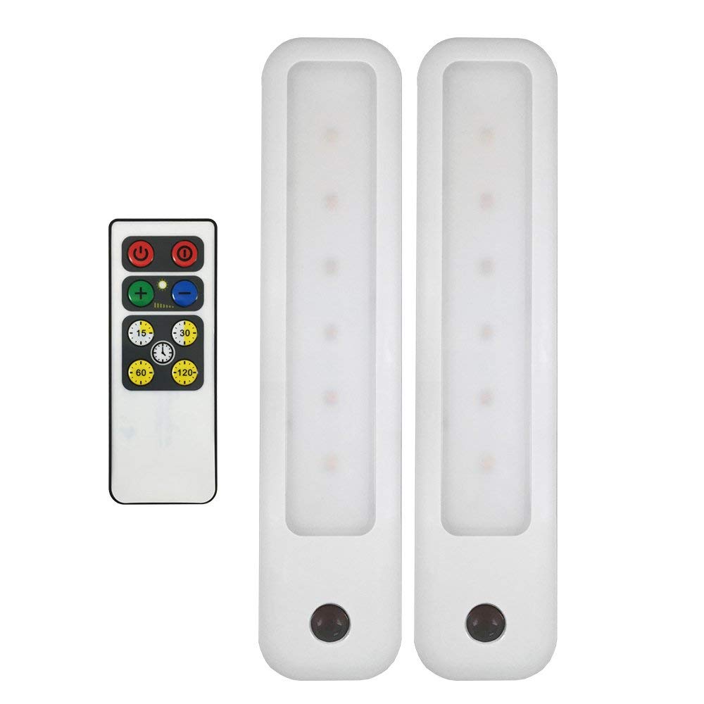 Westek LW1206W-N2 Low Profile LED Bar Light with Remote Control, White, 2-Pack
