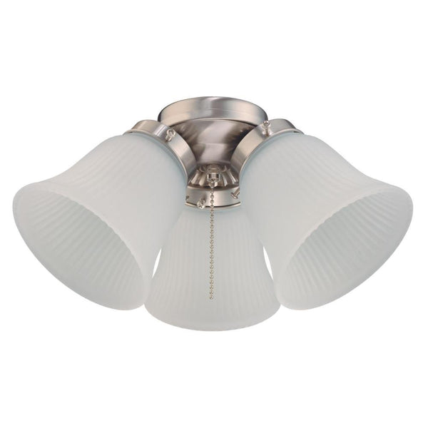 Westinghouse 77849 Three-Light LED Cluster Ceiling Fan Light Kit, Brushed Nickel