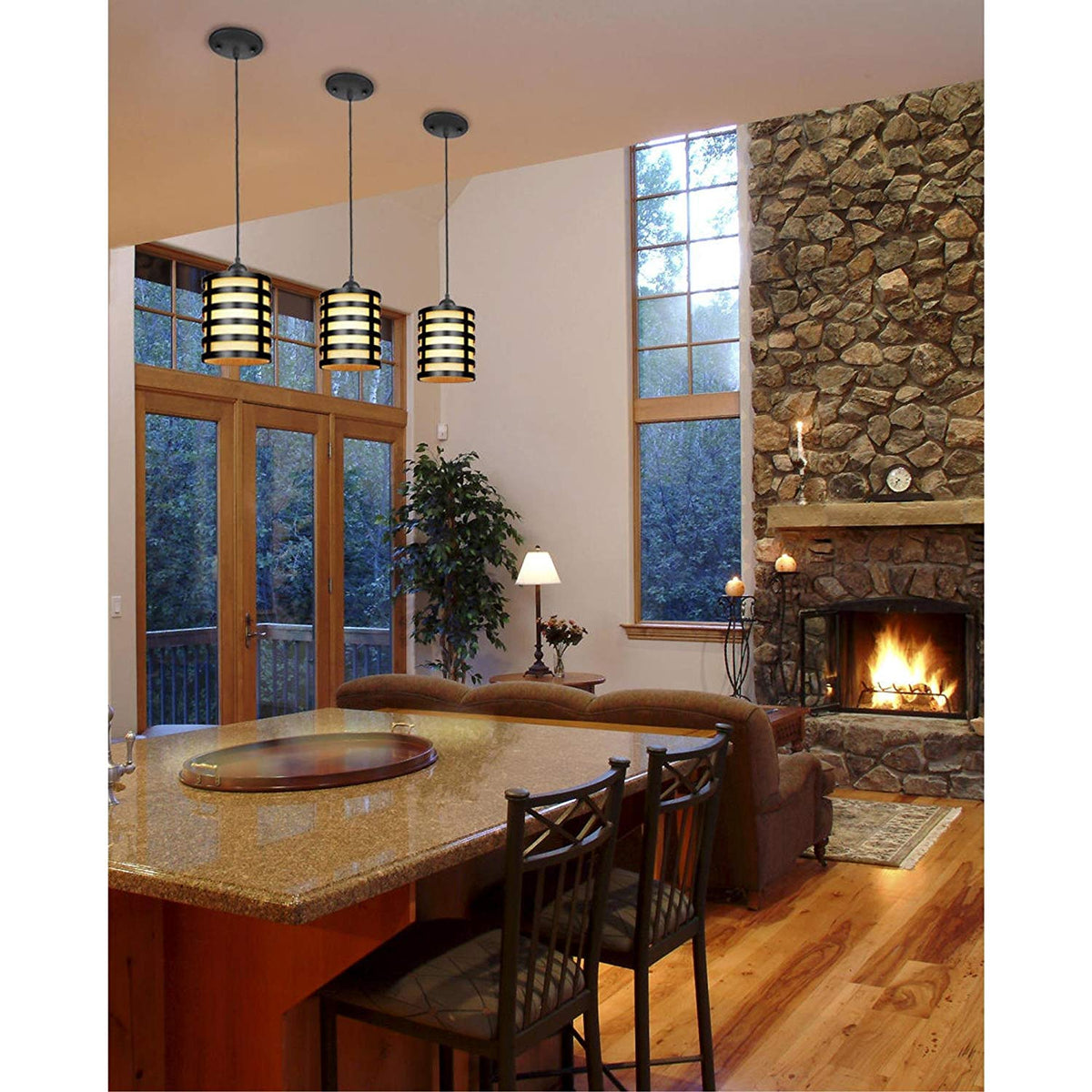 Westinghouse 60004 One-Light Adjustable Mini Pendant, Oil Rubbed Bronze