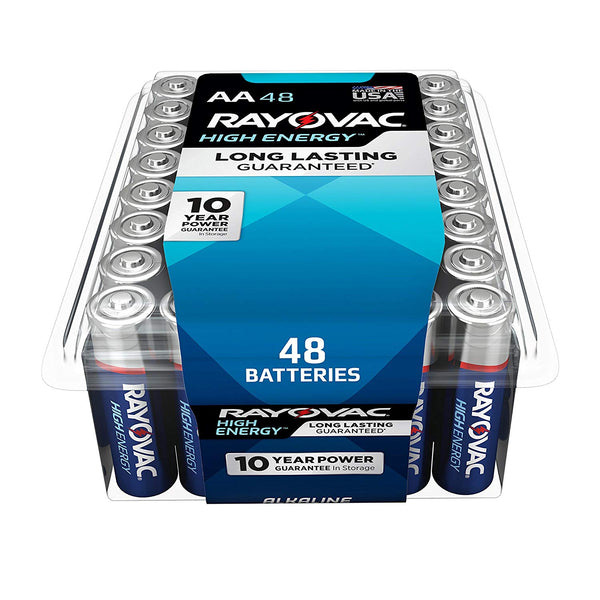 Rayovac 815-48PPK High Energy "AA" Alkaline Batteries, 48-Pack