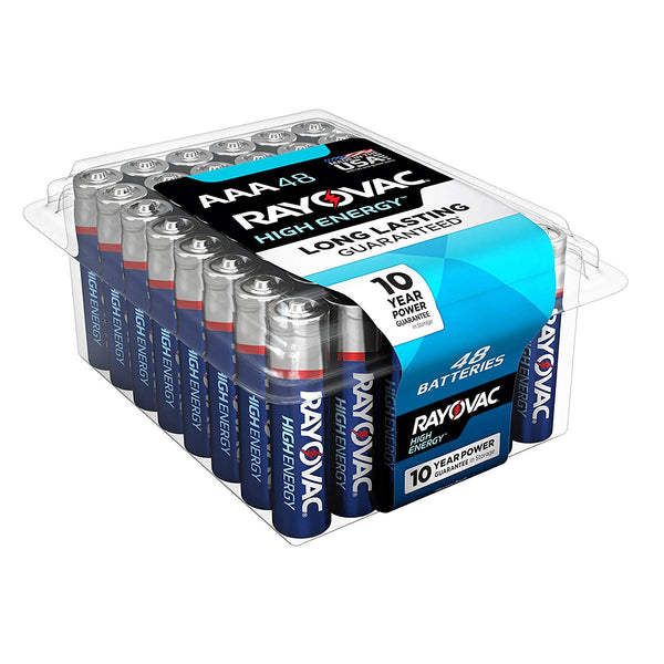 Rayovac 824-48PPK High Energy "AAA" Alkaline Batteries, 48-Pack