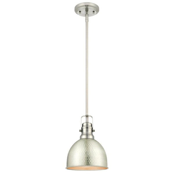Westinghouse 63455 One-Light Mini Pendant, Hammered Brushed Nickel