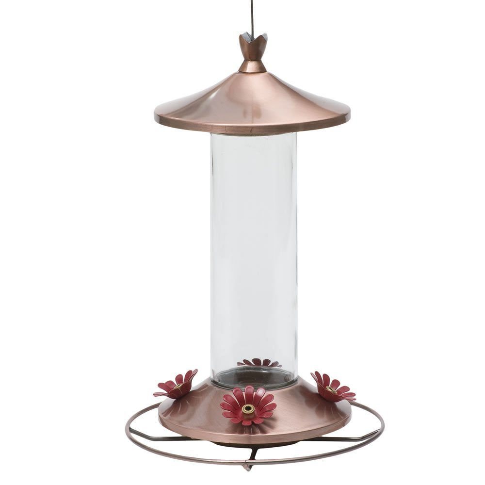 Perky-Pet 710B Elegant Copper Glass Hummingbird Feeder, Holds Upto 12 Oz