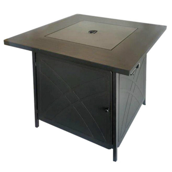 Four Seasons Courtyard SRGF11634 Gas Square Steel Fire Pit, 28"